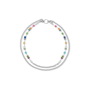 GeoCUBE® Iconic Boho necklace silver-multicolour