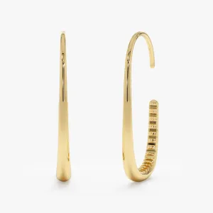 Gold Tapered Drop Earrings, Jolie