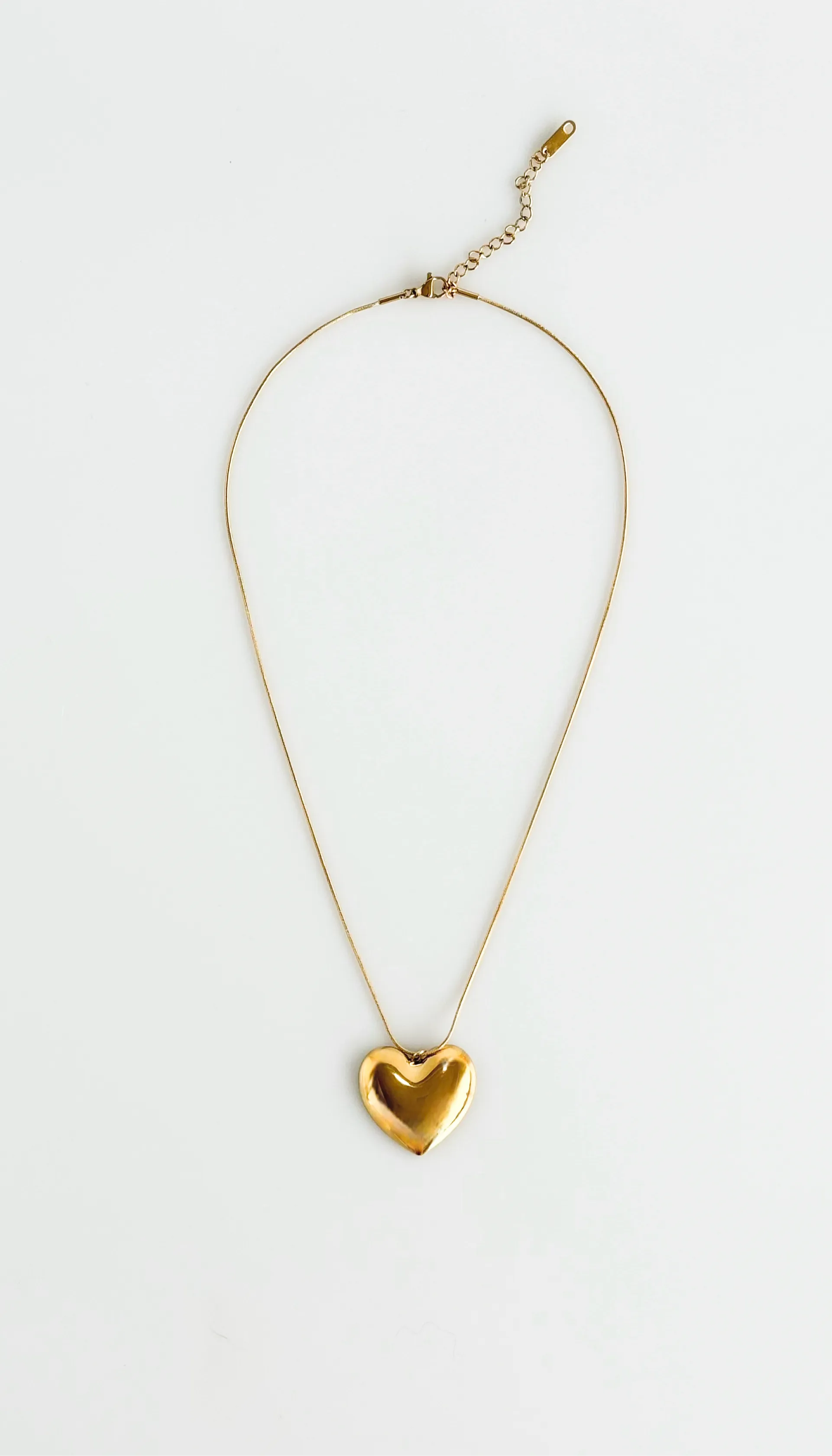 Golden Heartbeat Pendant Necklace