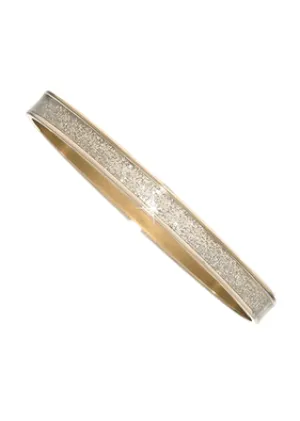 Goldtone Stardust Thin Bangle