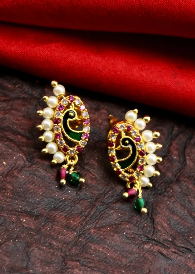 GRACEFUL PEACOCK EARRINGS