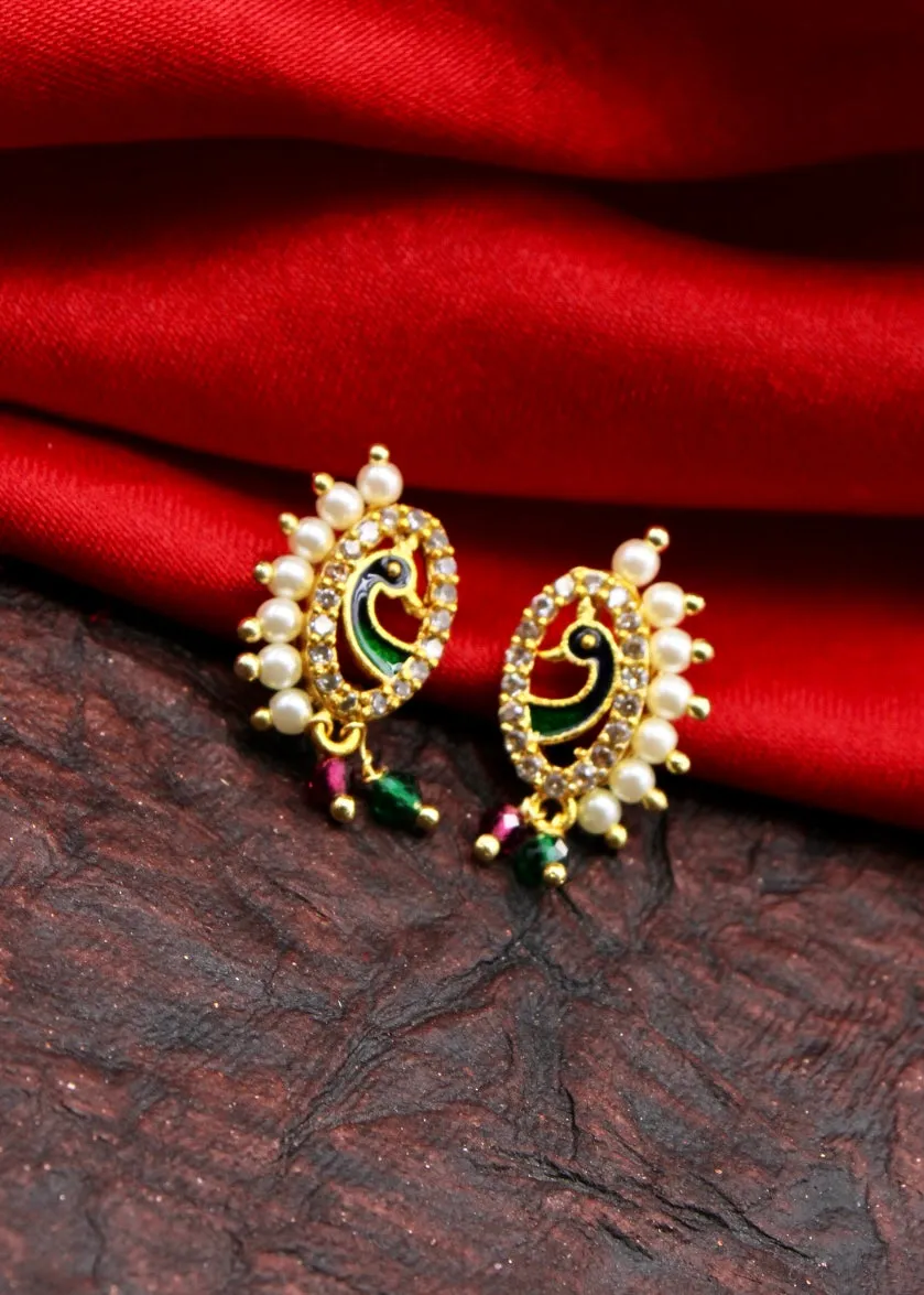 GRACEFUL PEACOCK EARRINGS