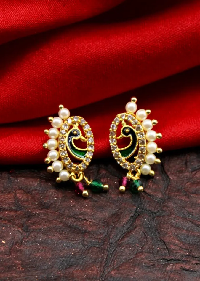 GRACEFUL PEACOCK EARRINGS