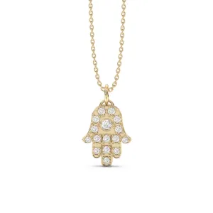 Hamsa Pendant in Diamond