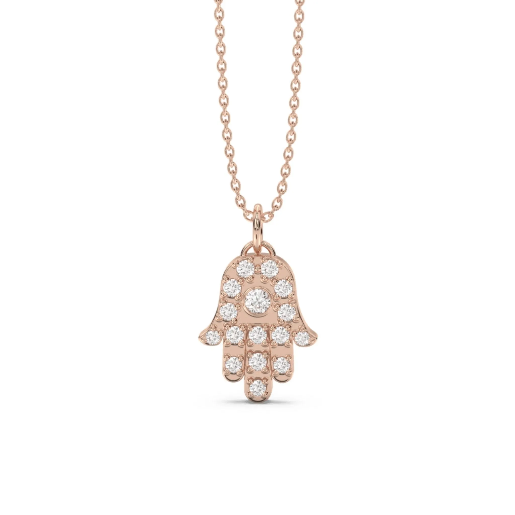 Hamsa Pendant in Diamond