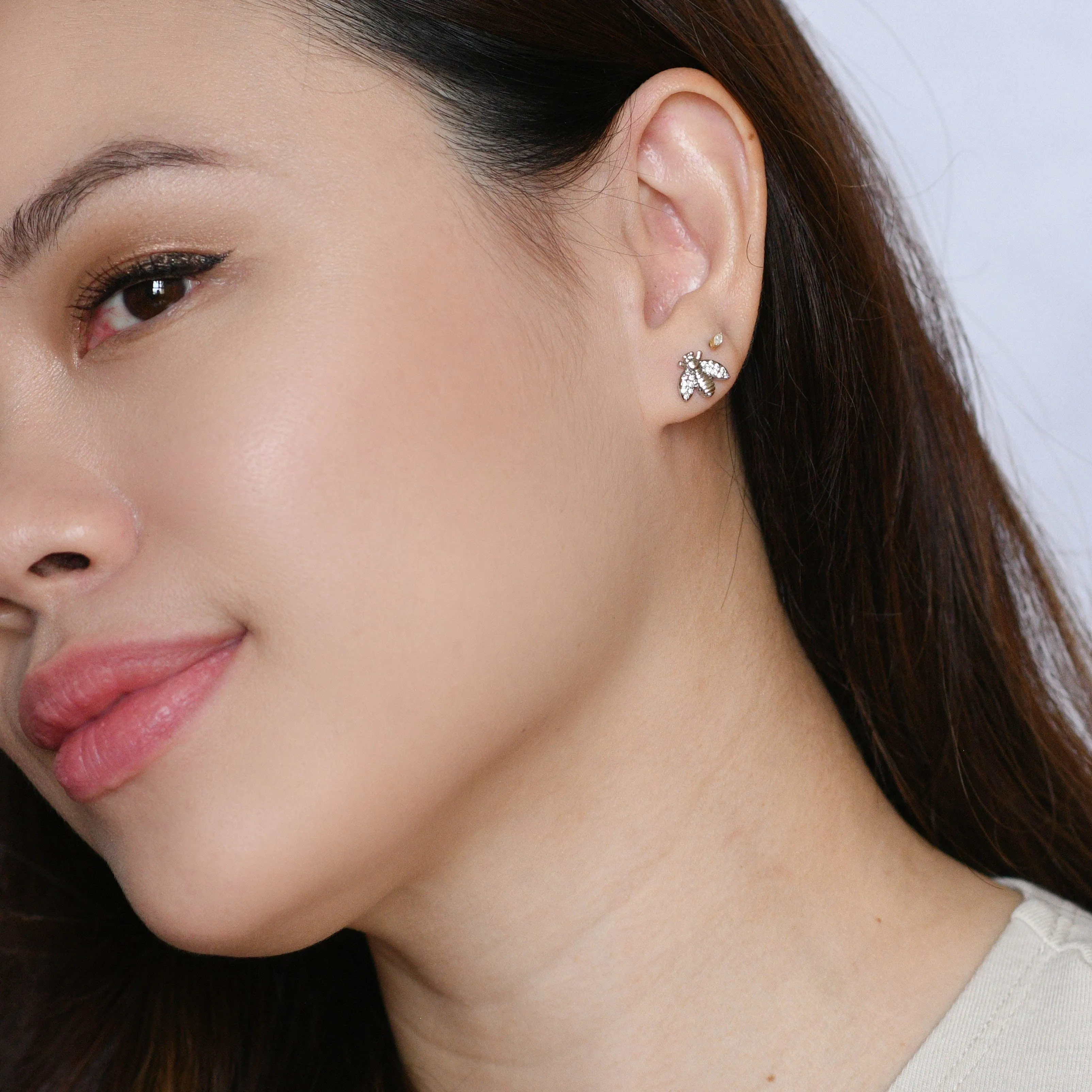 Honey B Studs | Silver