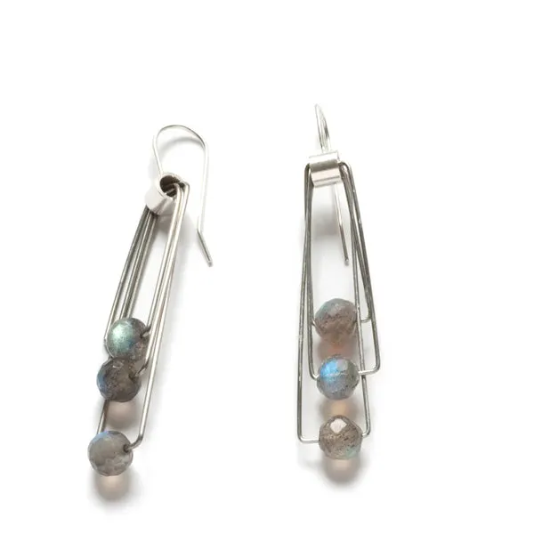 KM13L-S Three Stone Swing Earring