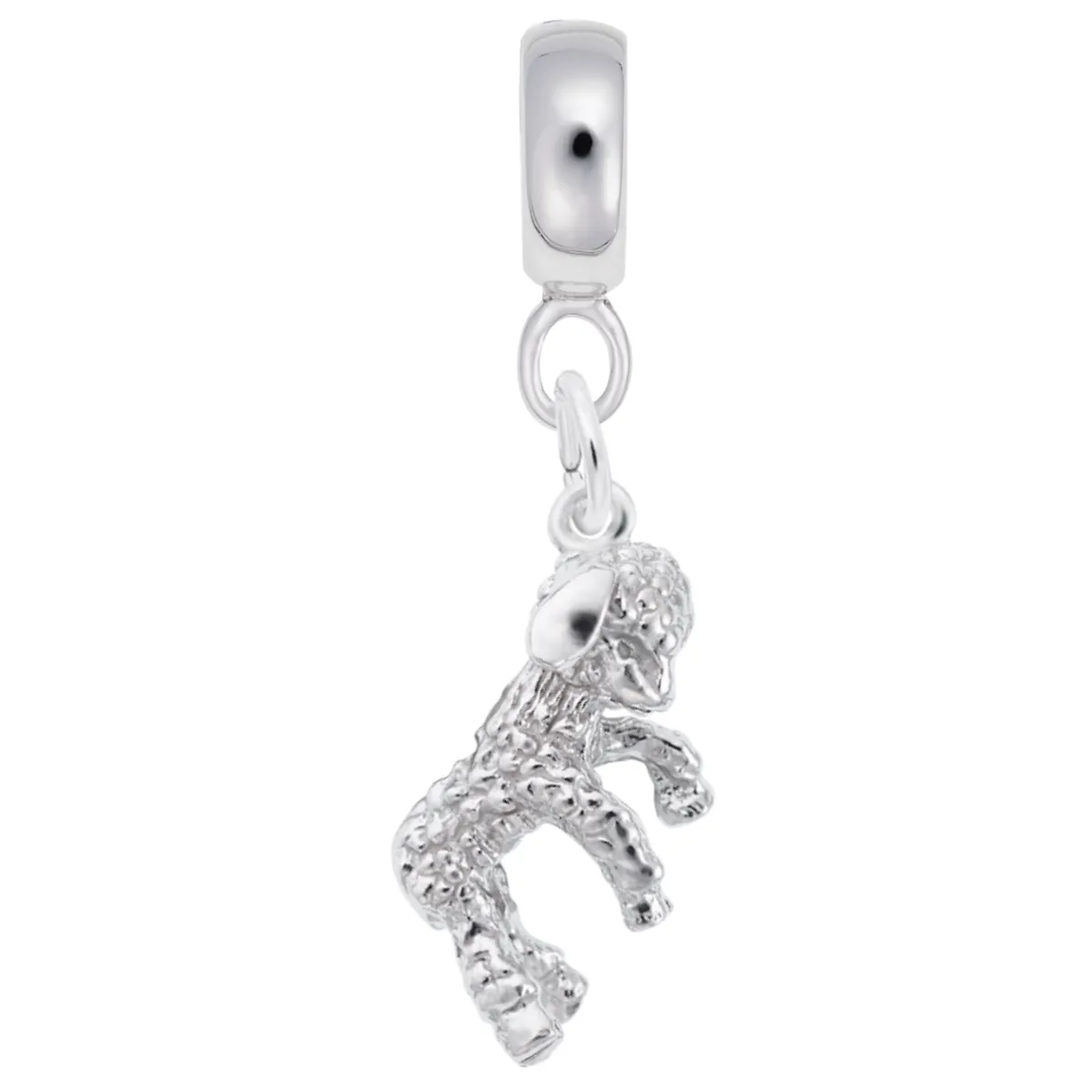 Lamb Charm Dangle Bead In Sterling Silver