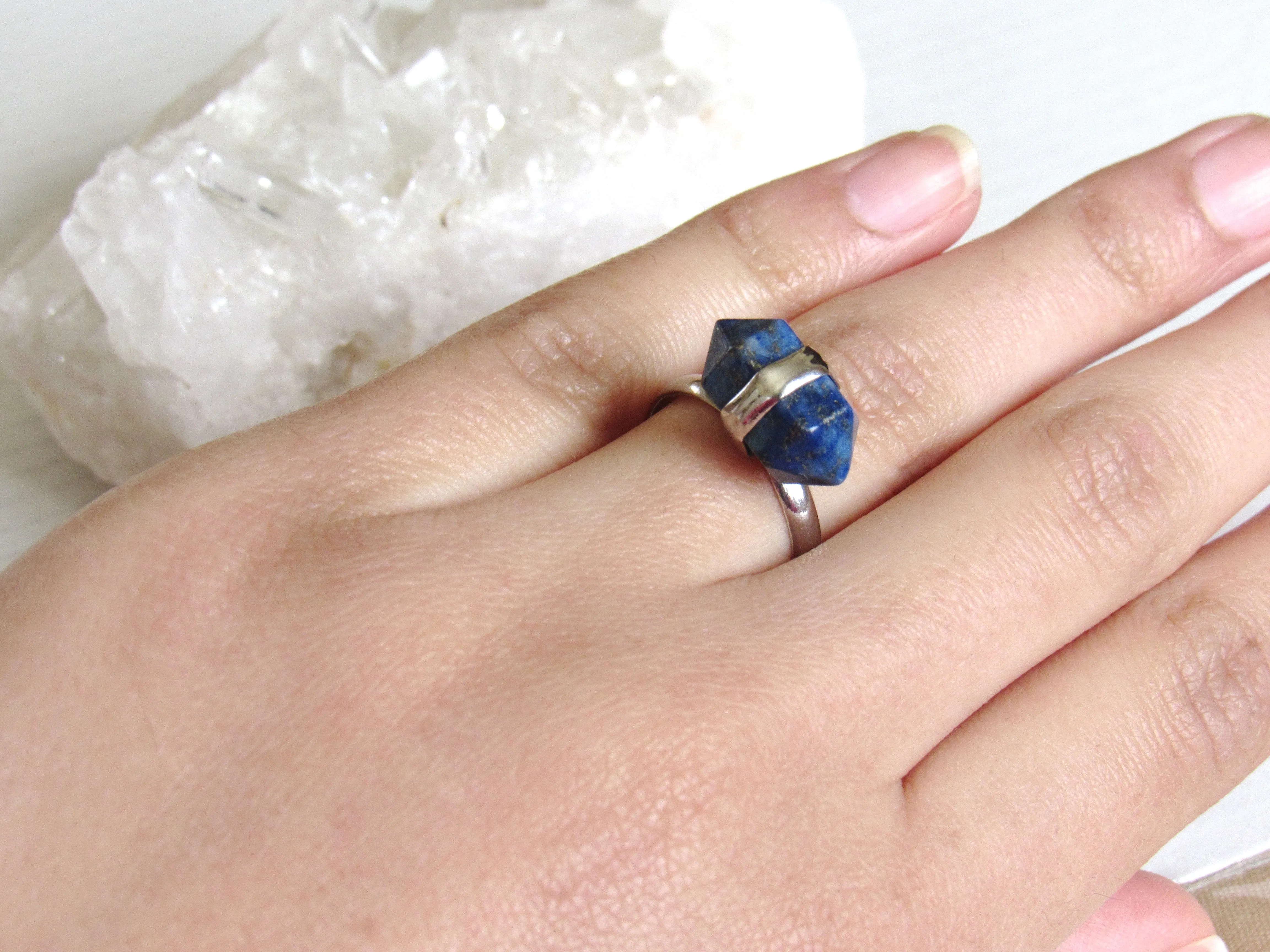 Lapis Lazuli Bullet Rings