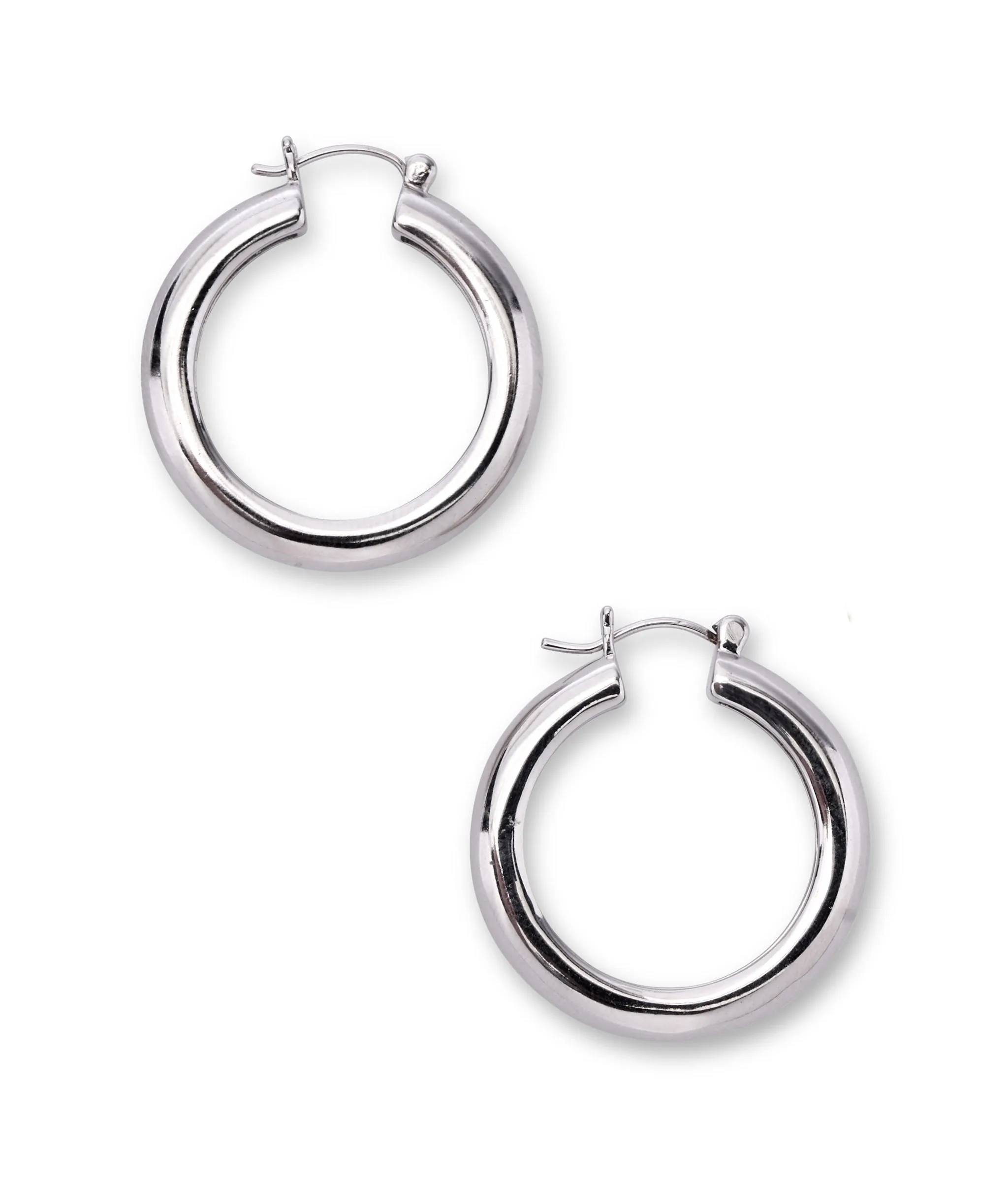 Large Silver Mood Hoops