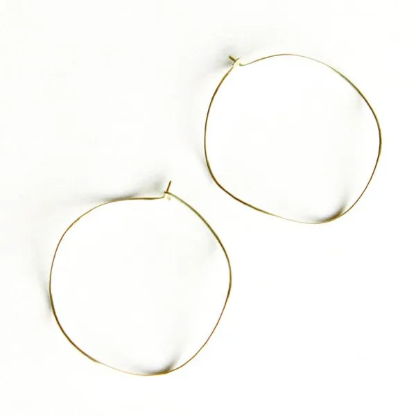 Large Wave hoop earrings