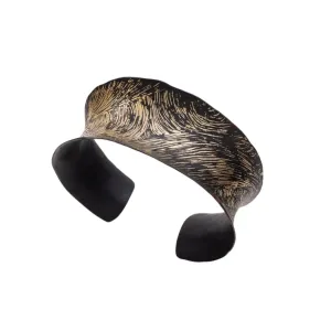 Logan James Designs Steel & Gold Engraved Cuff