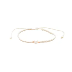 Lotus and Luna Pearl Braided Stone Bracelet