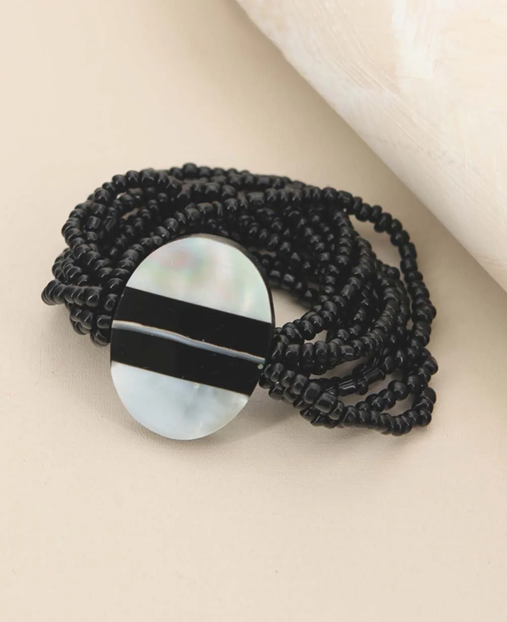 Mother of Pearl Beaded Stretch Bracelet