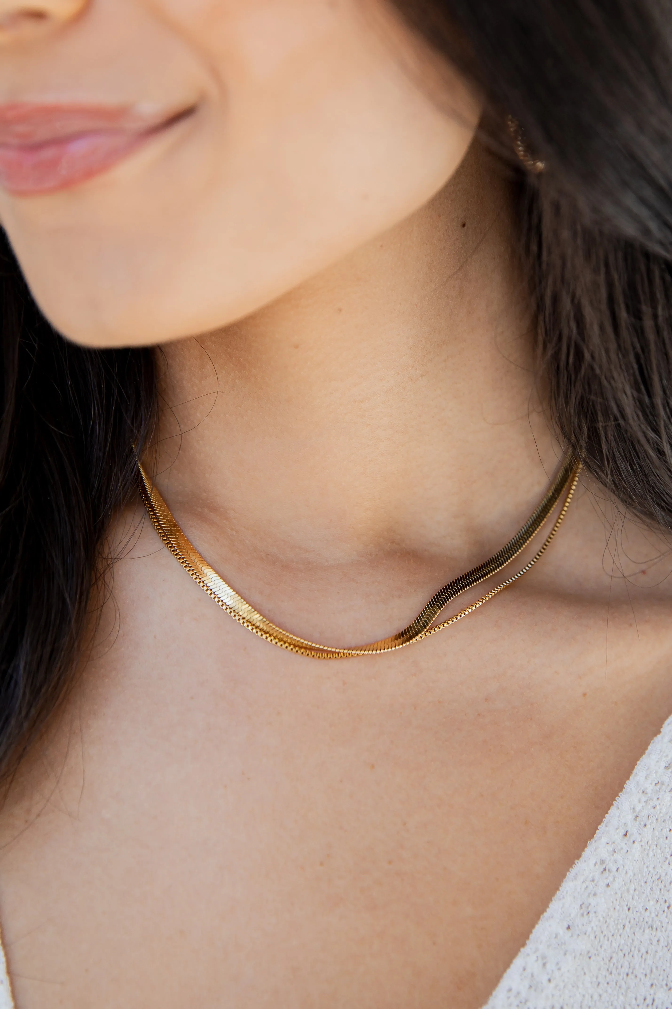 Nina Gold Layered Chain Necklace