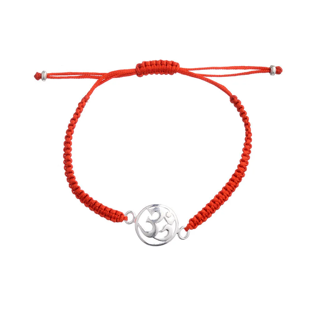 Om Braided Bracelet, Sterling Silver