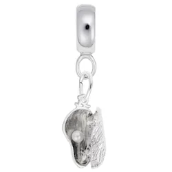 Oyster Charm Dangle Bead In Sterling Silver