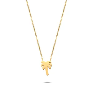 Palm tree necklace gold