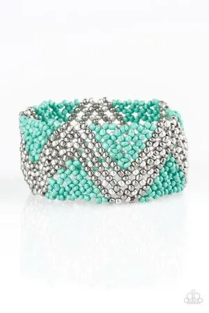 Paparazzi Bracelet ~ Desert Loom - Blue