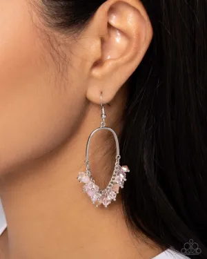 Paparazzi Earring ~ Chandelier Check - Pink