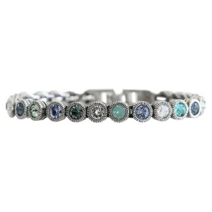 Patricia Locke Game, Set, Match Sterling Silver Plated Swarovski Tennis Bracelet, 7" Zephyr BR0205S