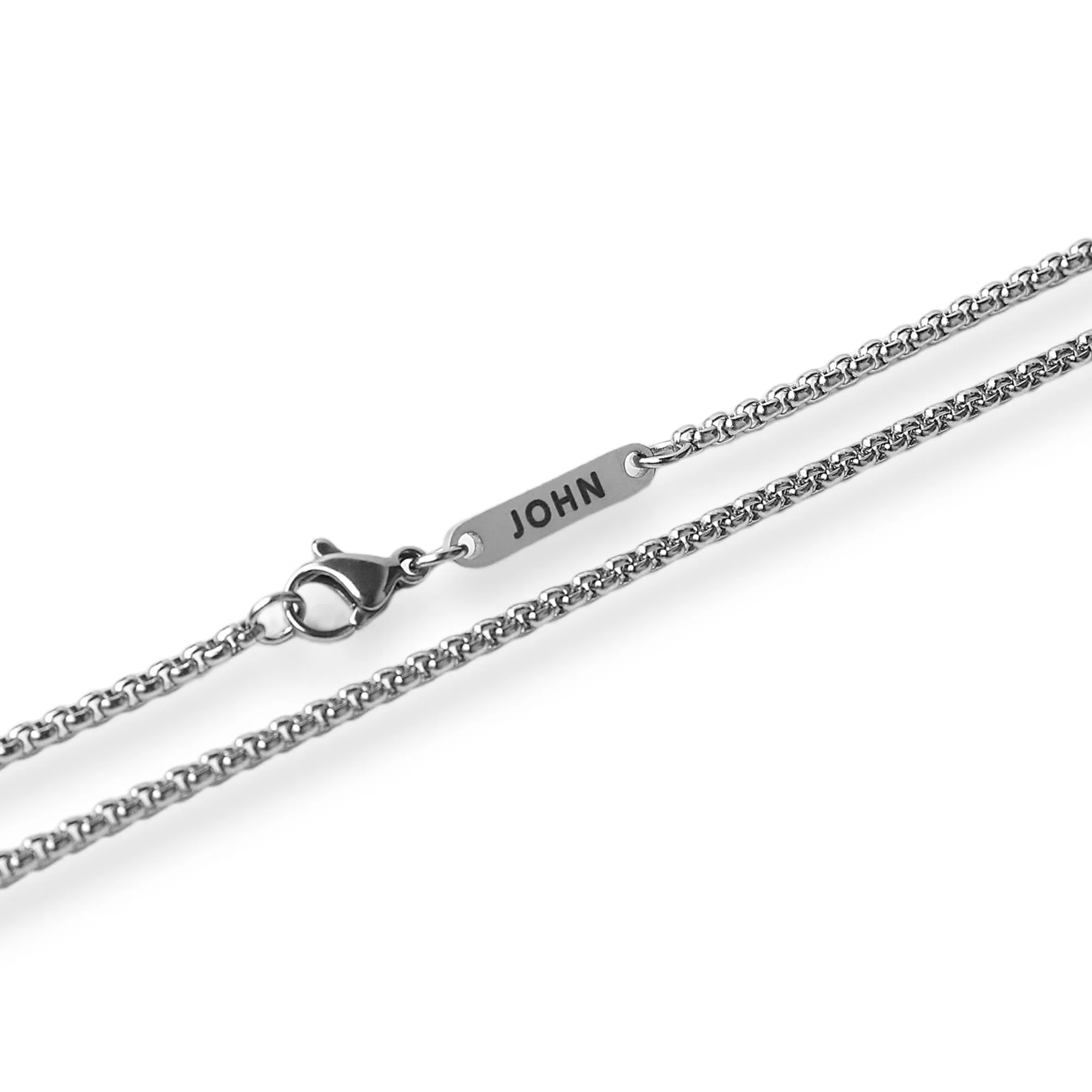 Personalized Box Chain - Silver 2mm