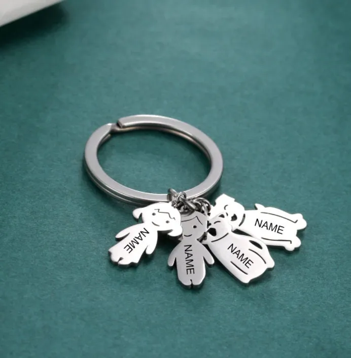 Personalized Couple Keyring, Custom Keychain, Family Name Keychain, Anniversary, Best Friend, Coworker, Friendship Gift, Family Christmas