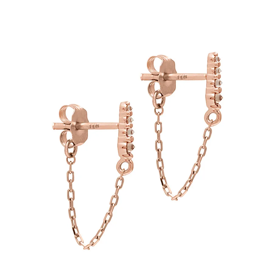 Pointe Harness Earring - 14k Gold & Champagne Diamond