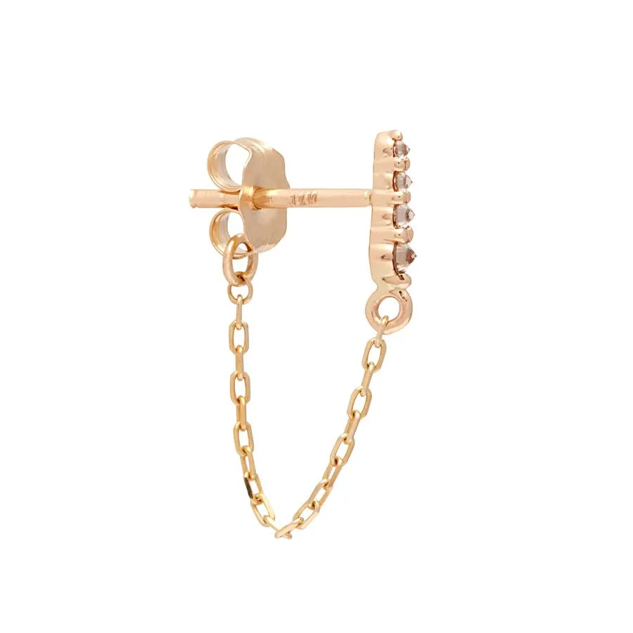 Pointe Harness Earring - 14k Gold & Champagne Diamond