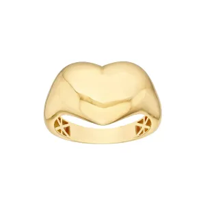 Polished Puffed Heart Ring