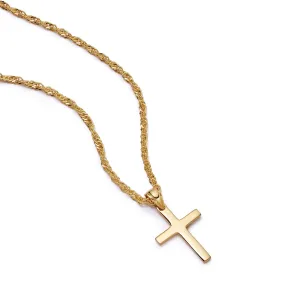 Polly Sayer Cross Necklace 18ct Gold Plate