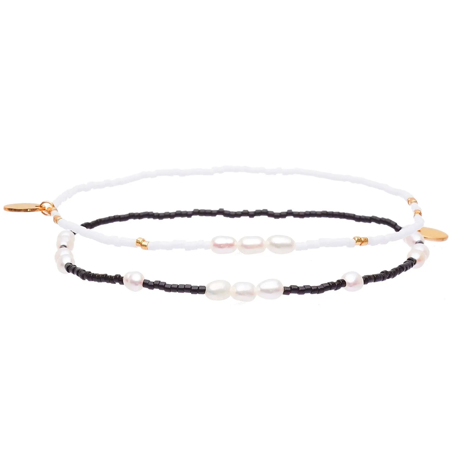 Poppy Anklet Stack - Black