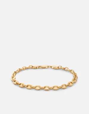 Pyper Link Puff Bracelet, Gold Vermeil