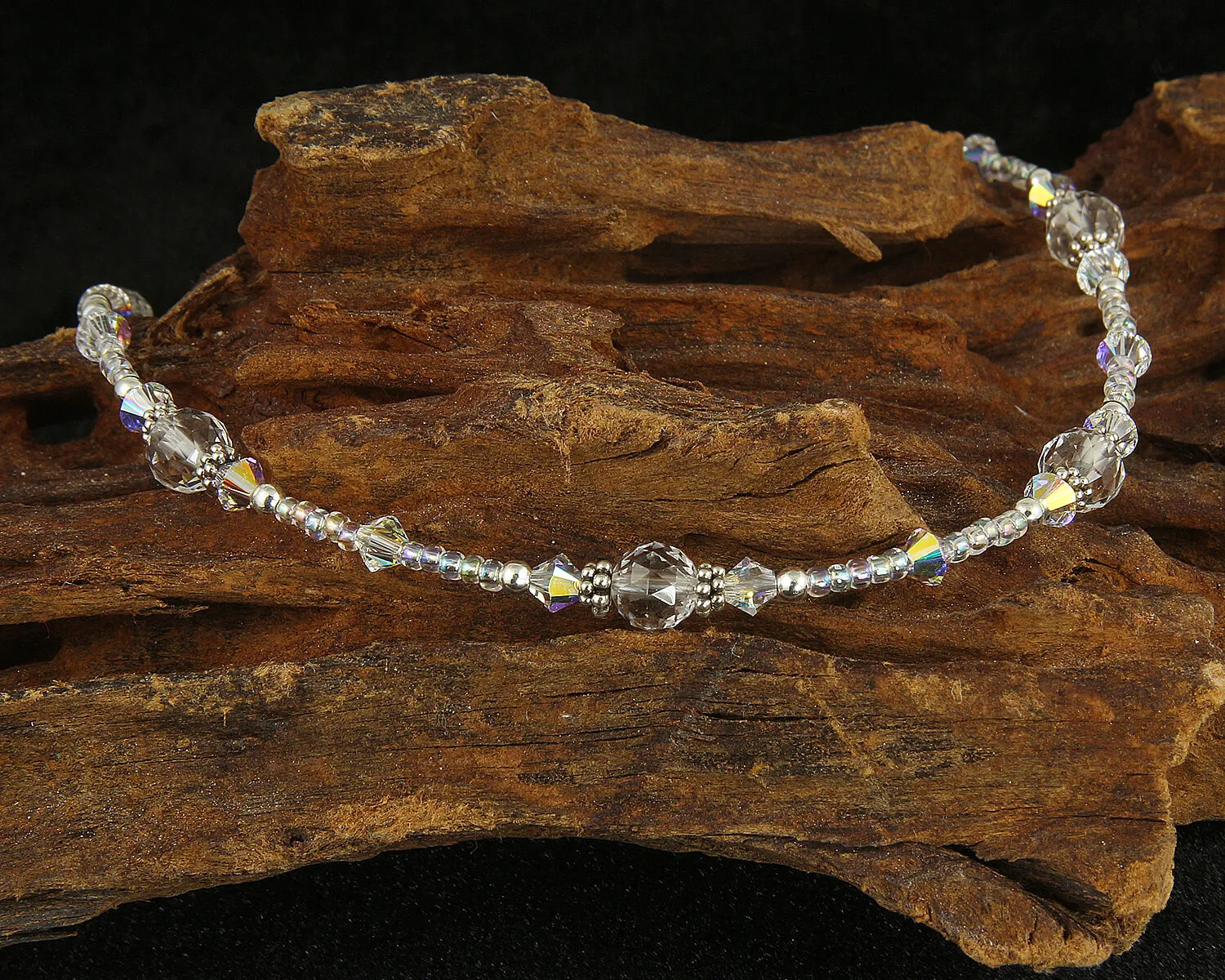 Quartz Crystal Gemstone Beaded Anklet