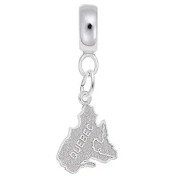 Quebec Charm Dangle Bead In Sterling Silver