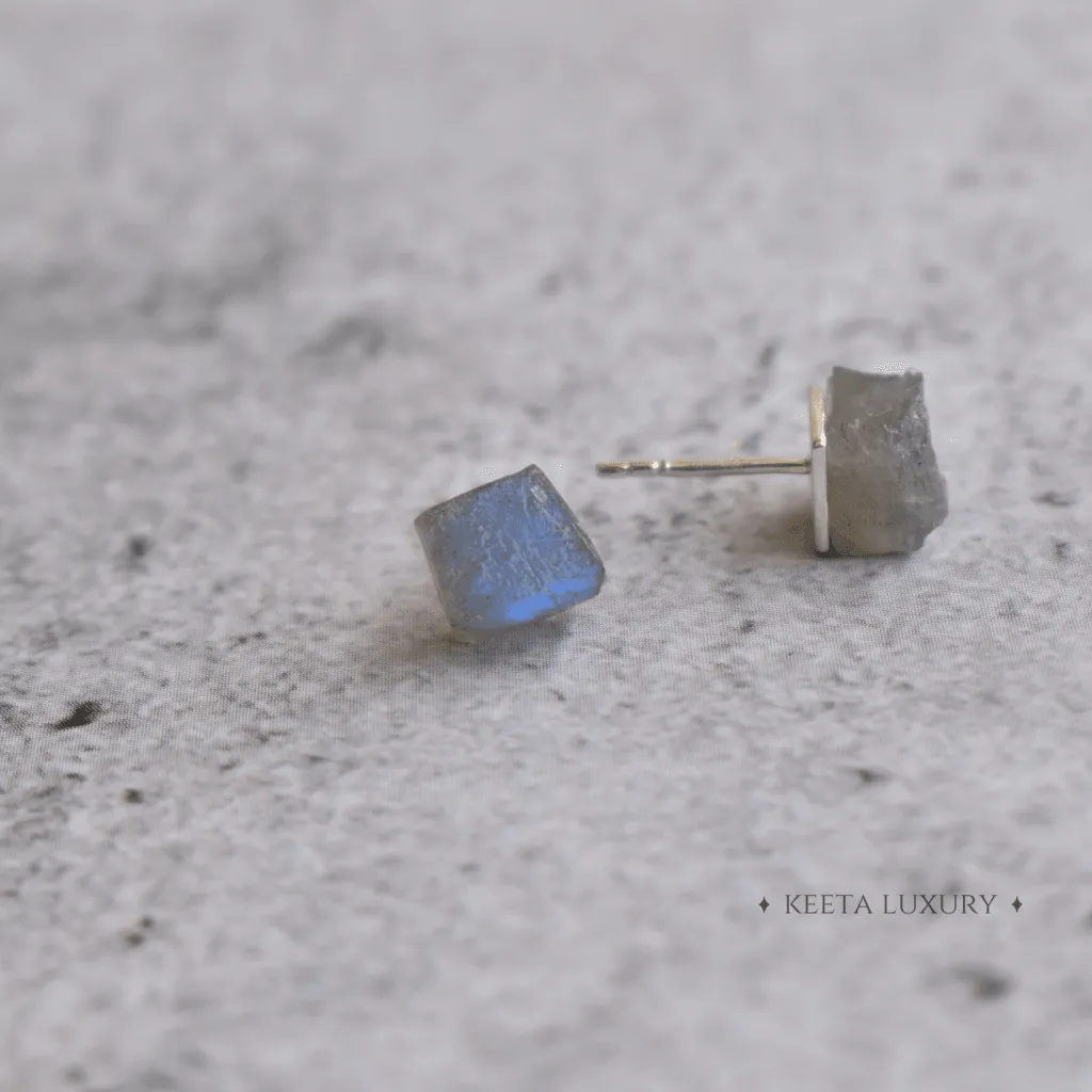 Raw - Labradorite Studs