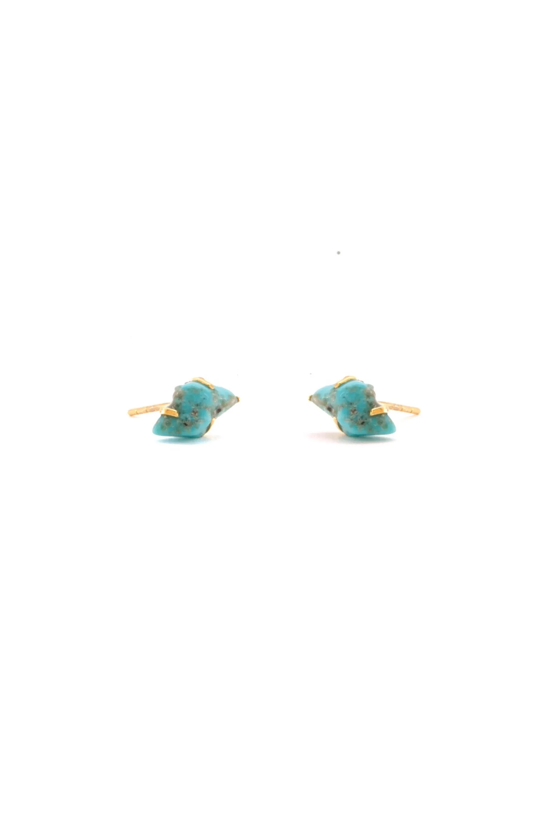 Raw Turquoise Studs