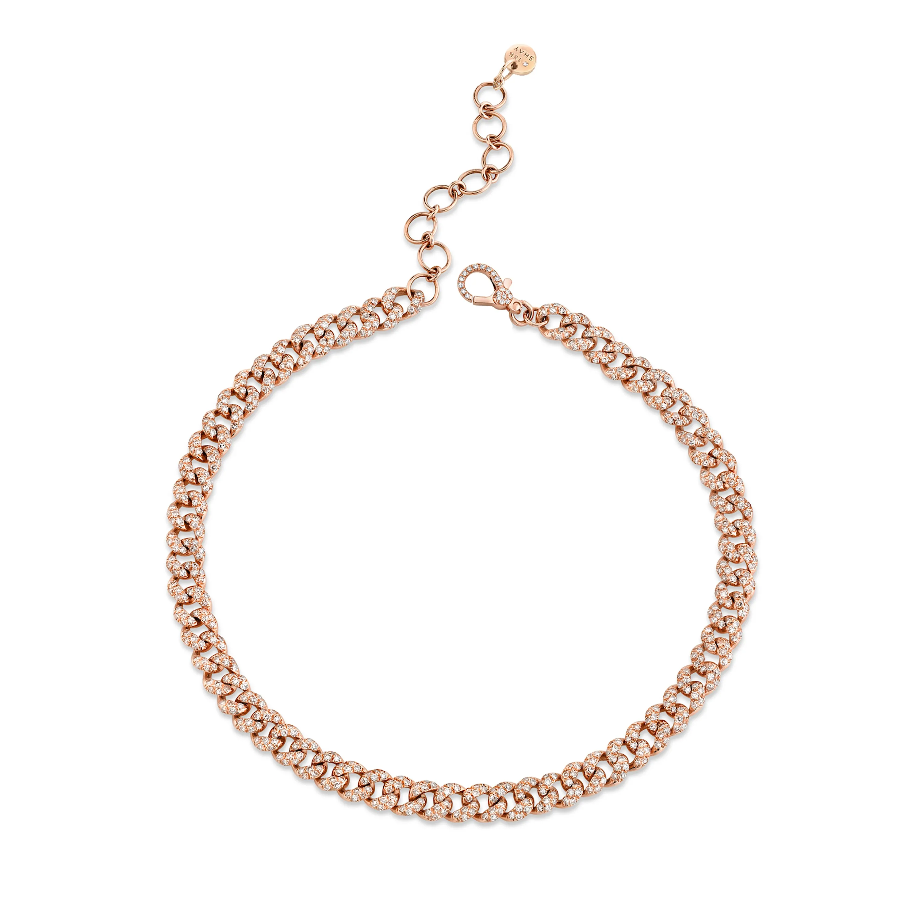 READY TO SHIP DIAMOND PAVE MINI LINK ANKLET