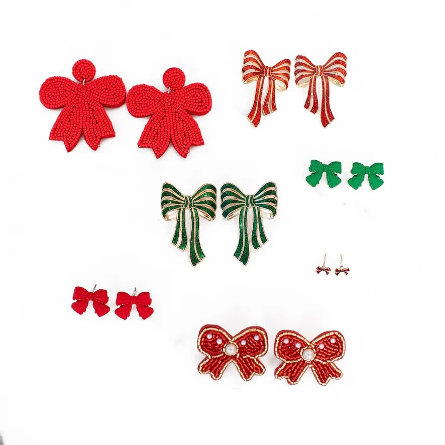 Red Bow Studs