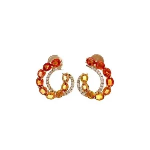 Red Sapphire Hoops