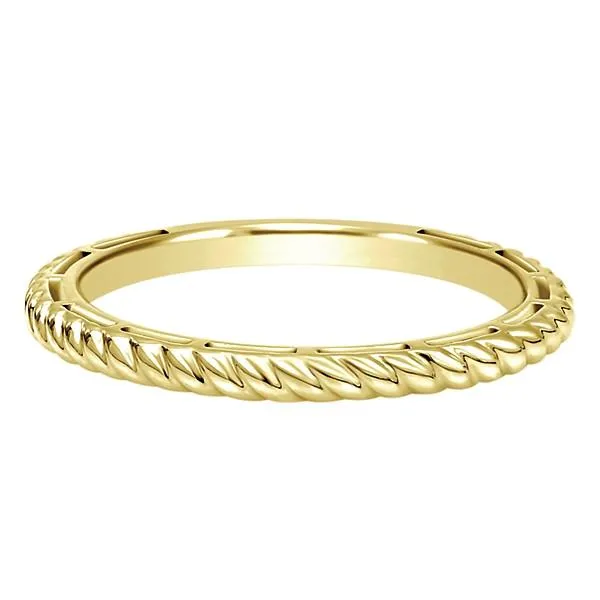 Roped Design Stackable Ring 14K Yellow Gold | Mullen Jewelers