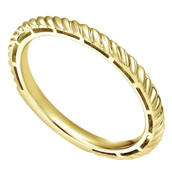 Roped Design Stackable Ring 14K Yellow Gold | Mullen Jewelers