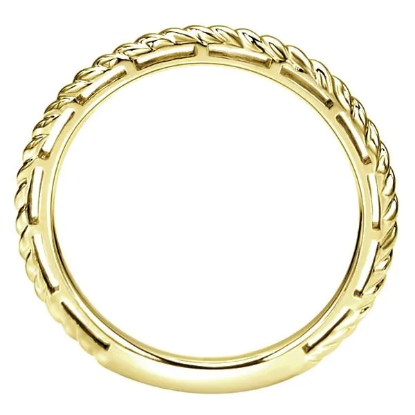 Roped Design Stackable Ring 14K Yellow Gold | Mullen Jewelers