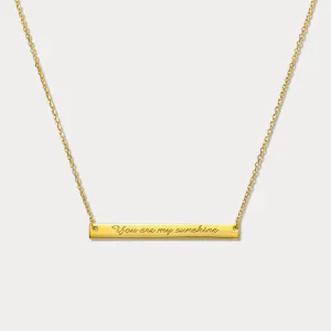 Serif Custom Sentence Tag Chain Necklace