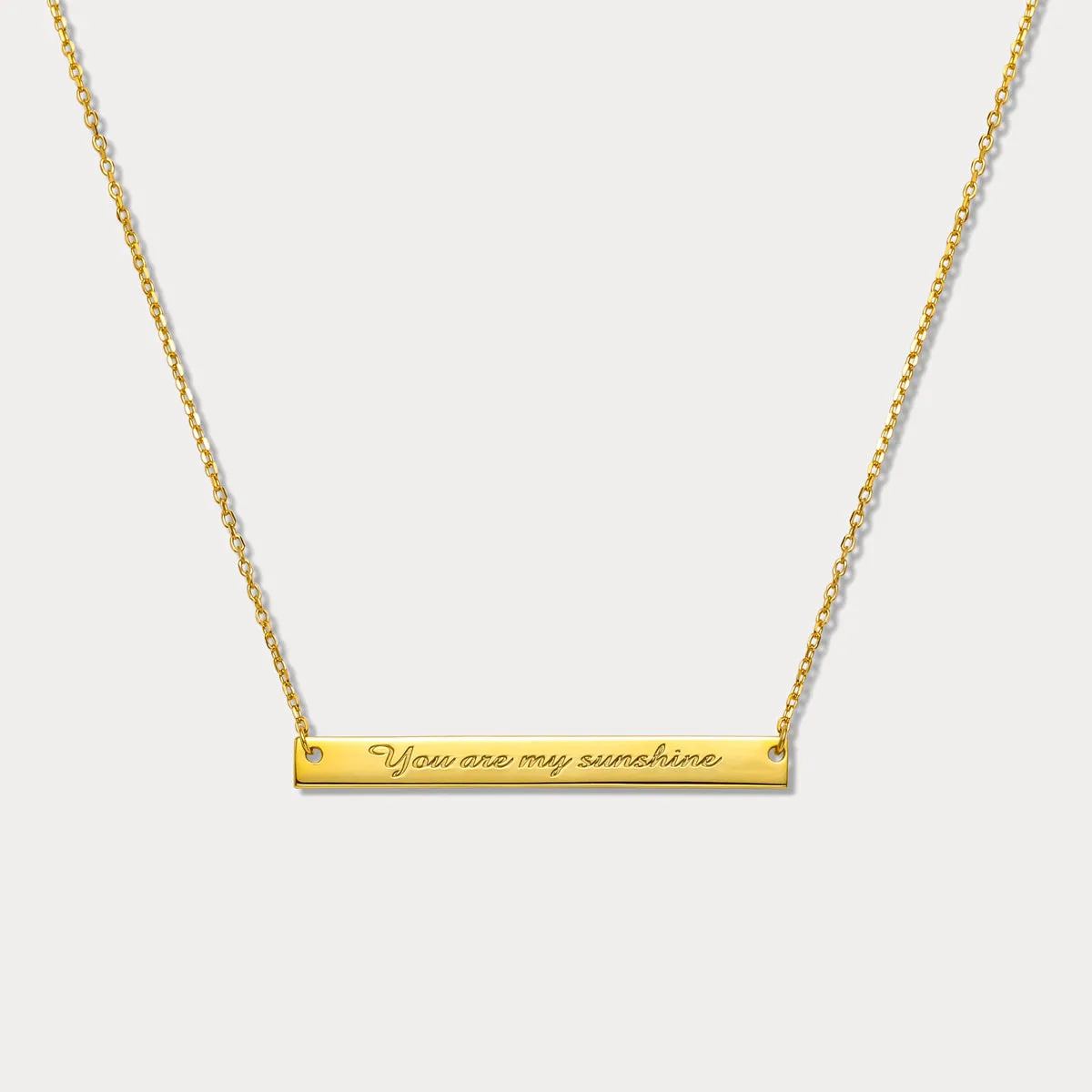 Serif Custom Sentence Tag Chain Necklace