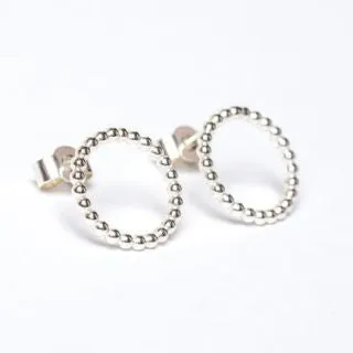 Silver Circle Studs