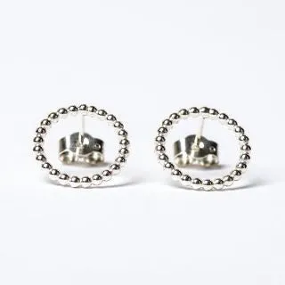 Silver Circle Studs