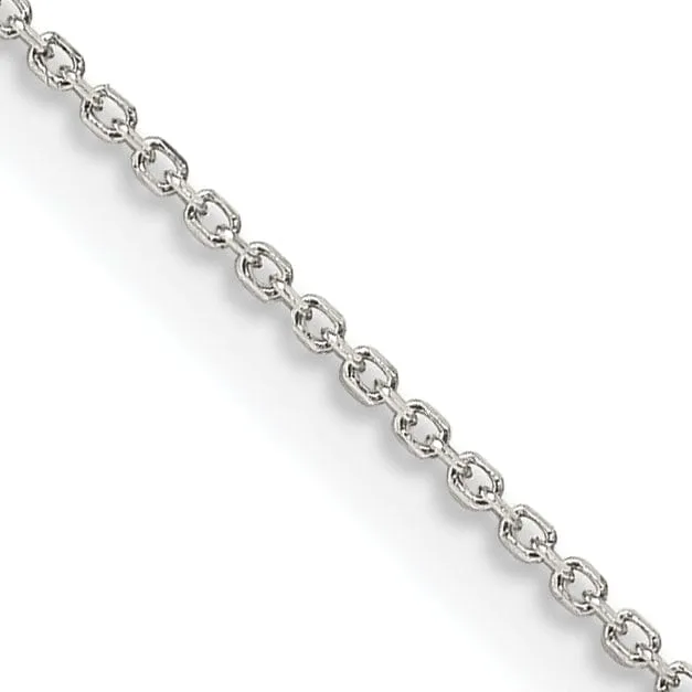 Silver D.C Polish 1.00-mm 8 sided Cable Chain