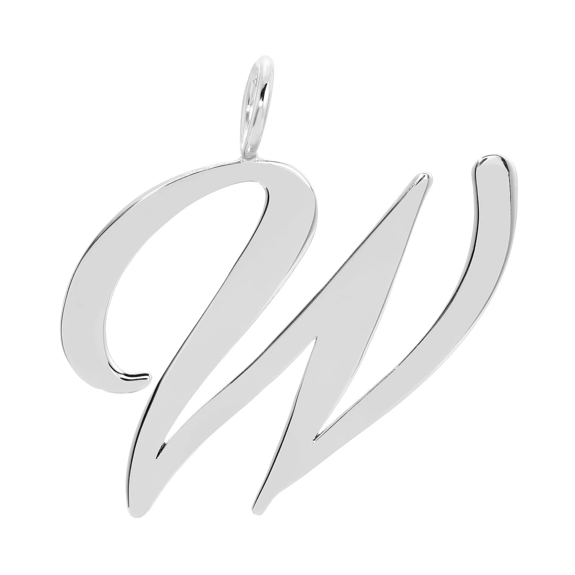 Silver Large Letter Pendants