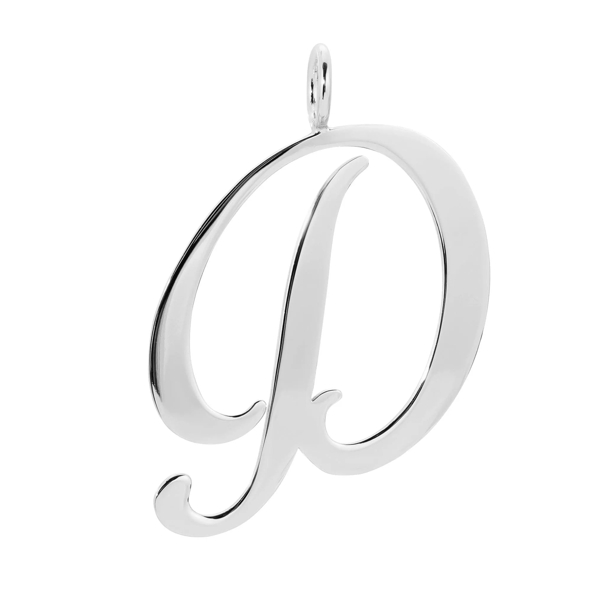 Silver Large Letter Pendants